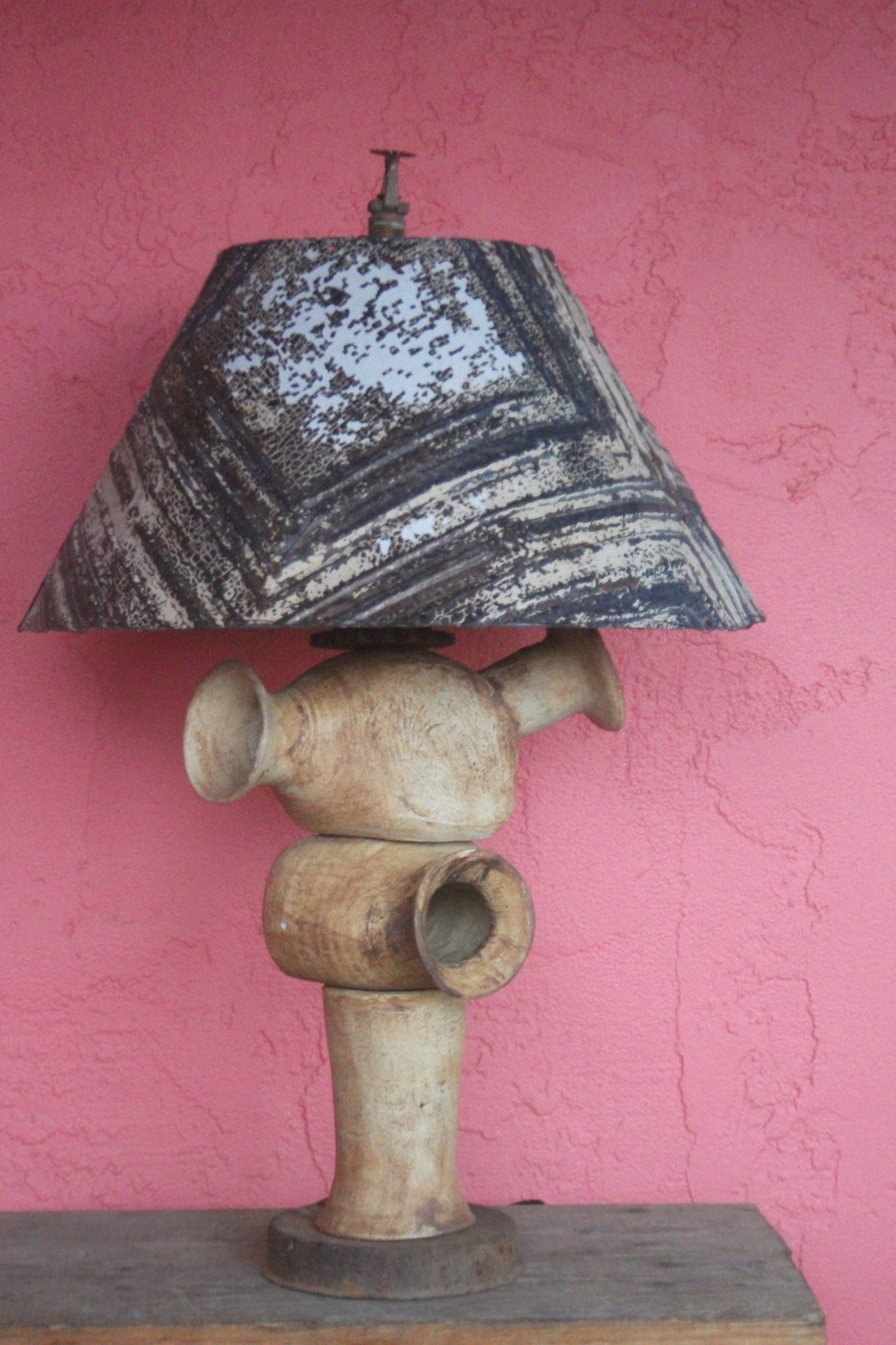 Thrown stoneware spouted form